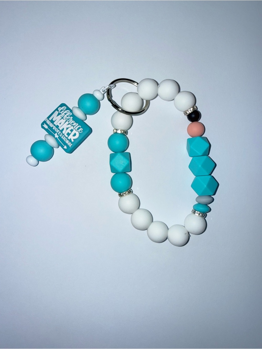 Beaded Paraprofessional Wristlet Keychain